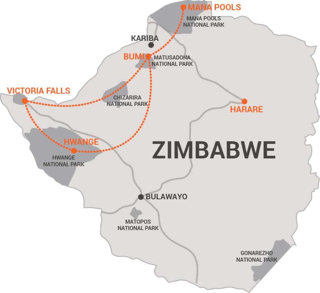 round trip flights to zimbabwe